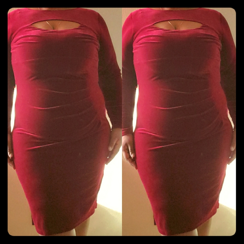 Burgundy dress